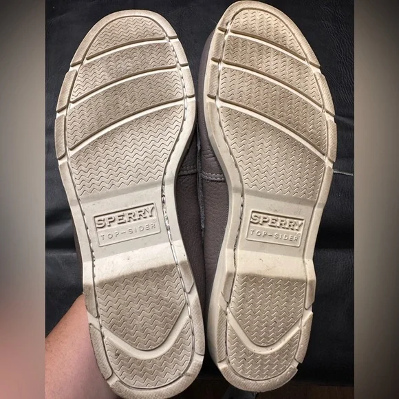Men’s Sperry Top Sider Gray Leather Boat Shoe - Picture 6 of 7